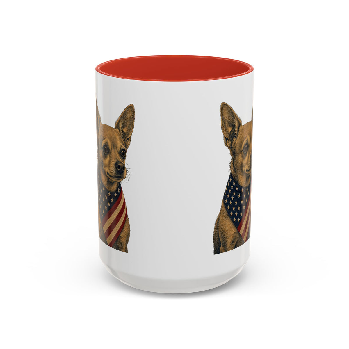 Patriotic Chihuahua Accent Mug