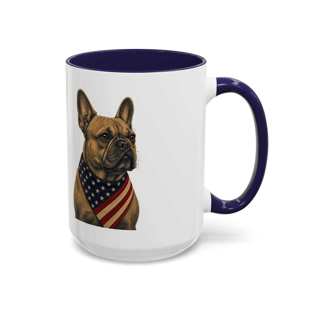 Patriotic French Bulldog Accent Mug