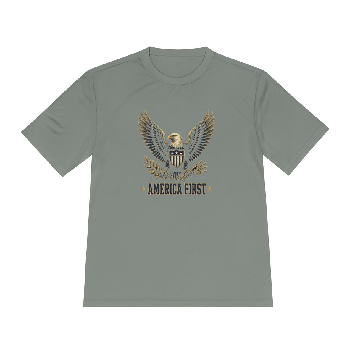 America First Eagle Men's Dry-Fit Performance Tee