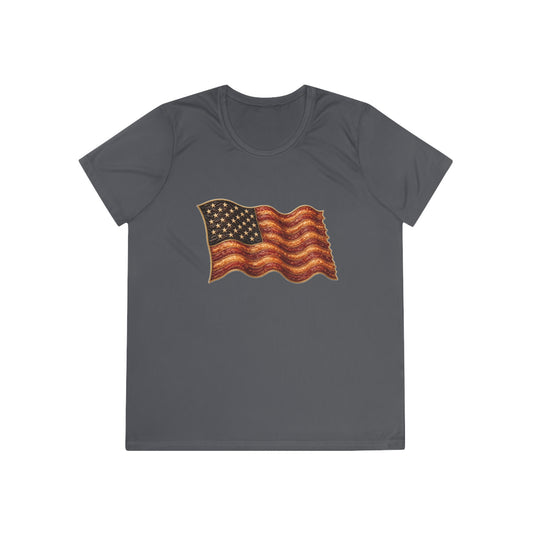 Bacon Flag Women's Dry-Fit Performance Tee