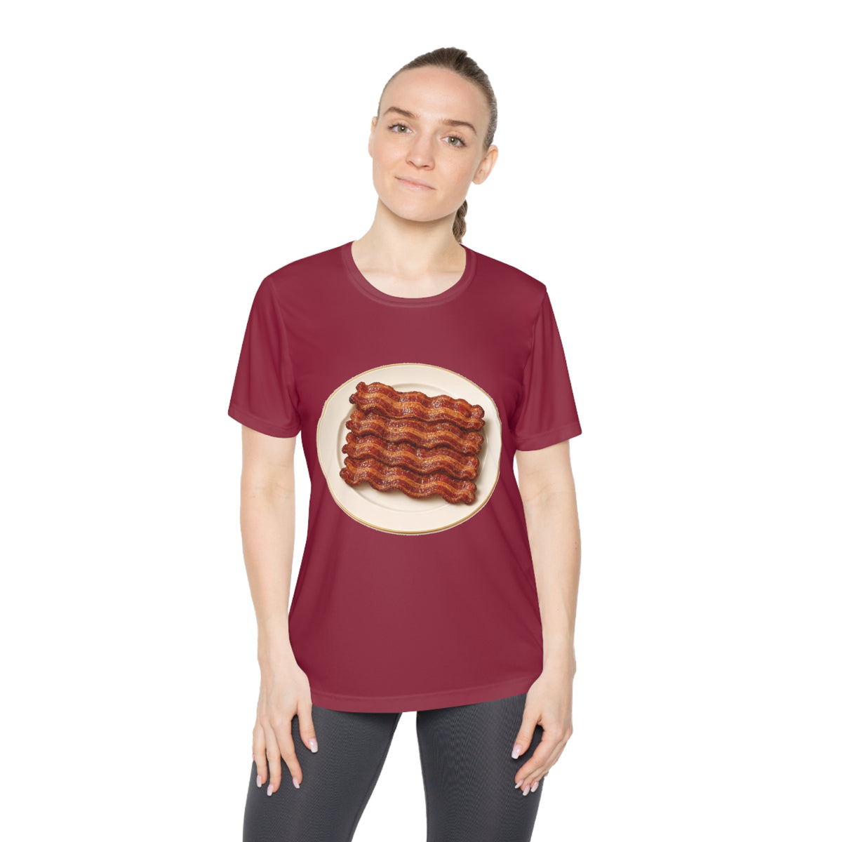 Bacon Stack Plate Women's Dry-Fit Performance Tee