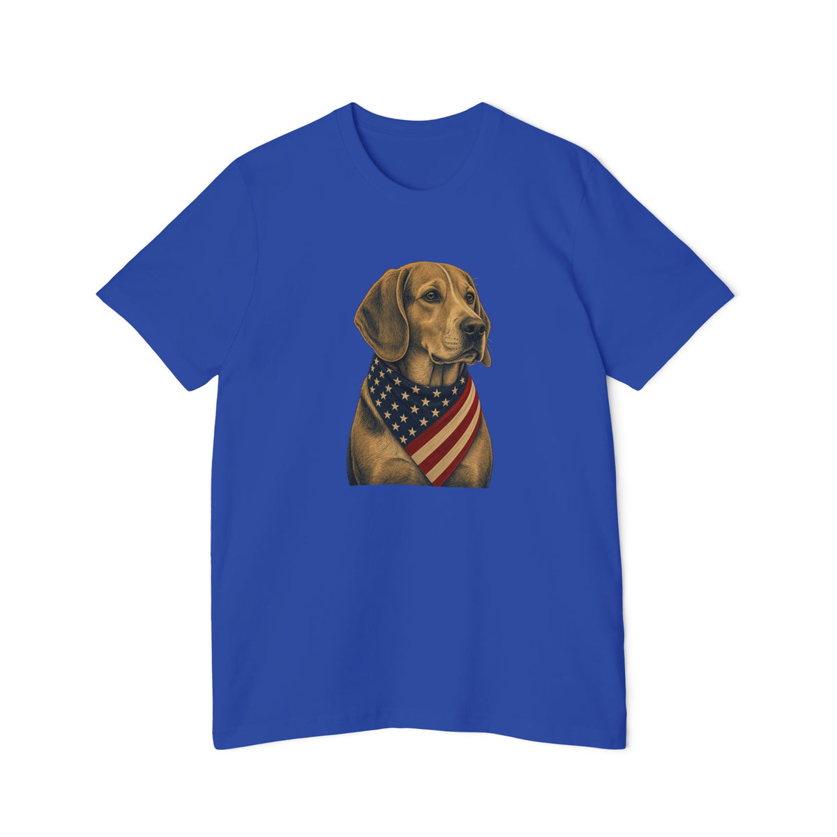 Patriotic Beagle American Flag Bandana Lightweight Tee
