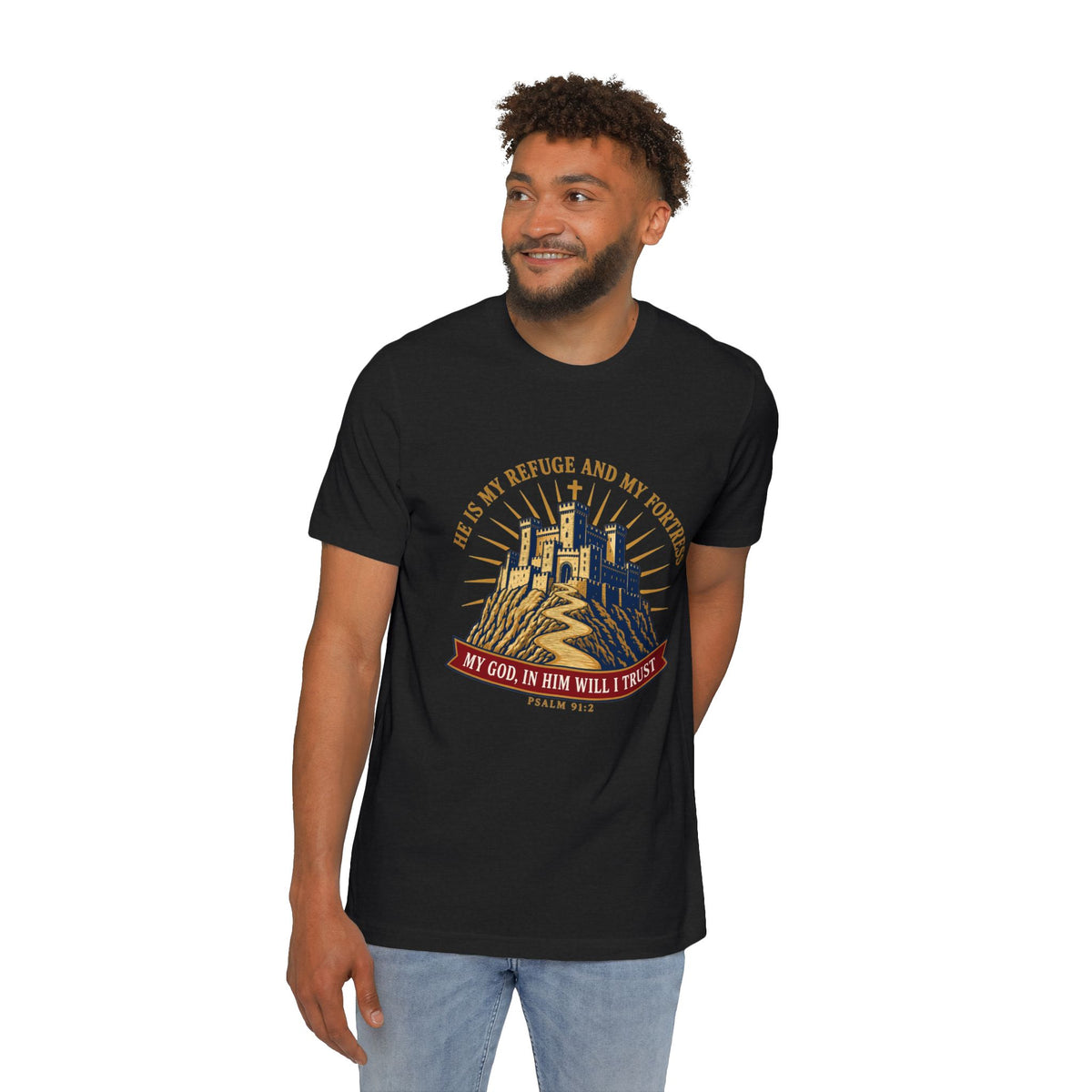 Refuge & Fortress Psalm 91:2 Lightweight Tee