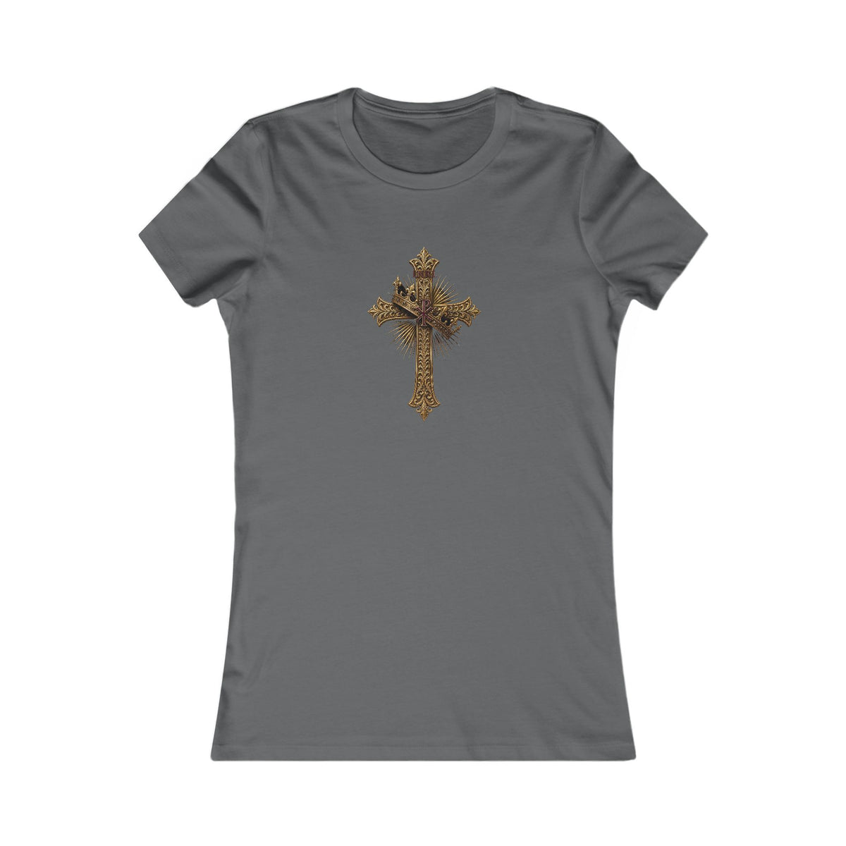 INRI Crowned Cross Women's Slim Fit Tee