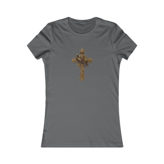 INRI Crowned Cross Women's Slim Fit Tee