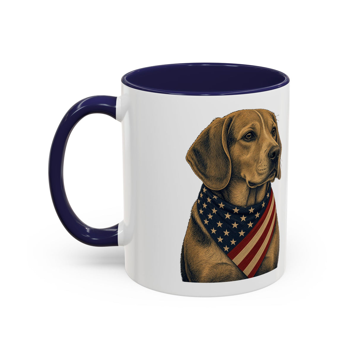 Patriotic Beagle Accent Mug