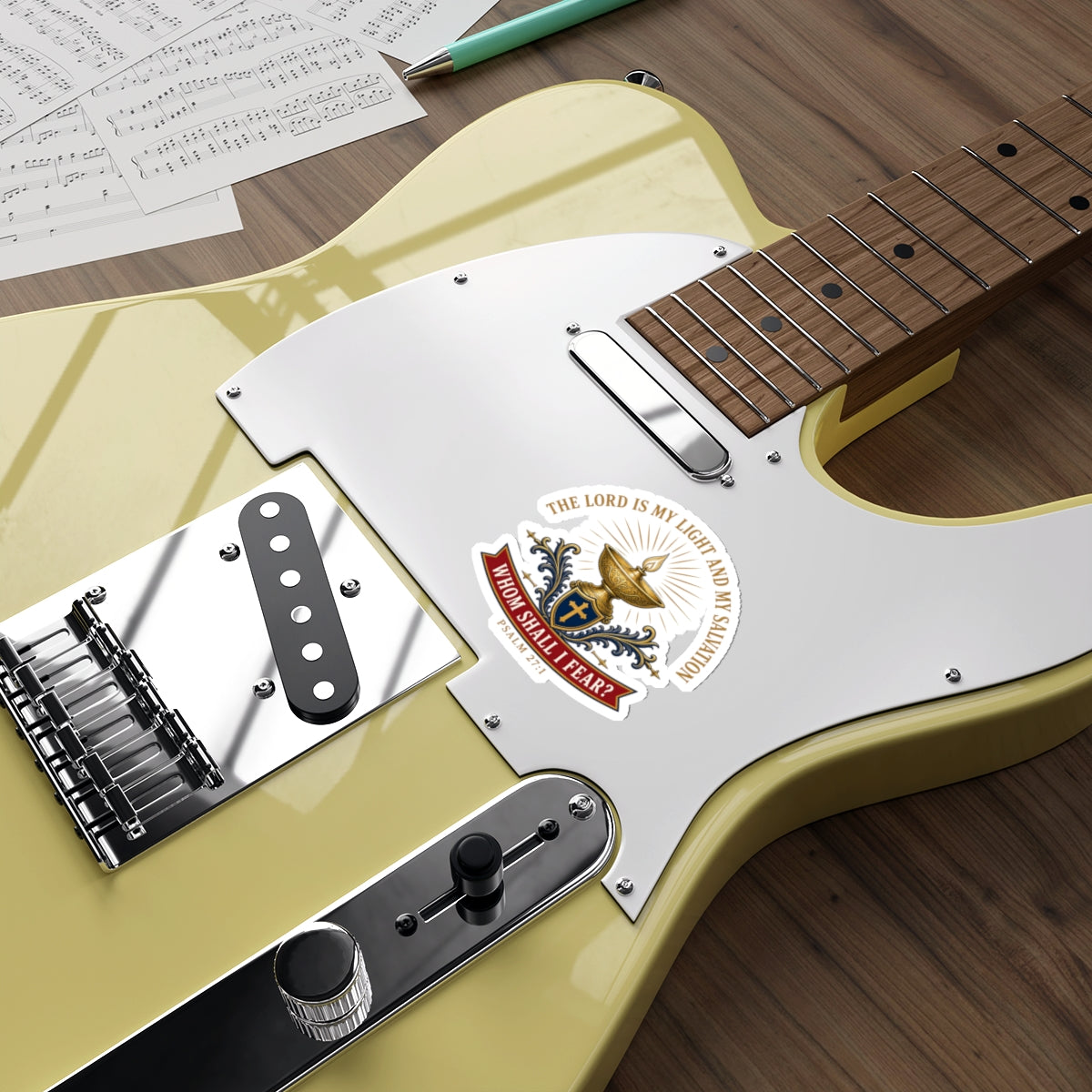 Light & Salvation Psalm 27:1 Die-Cut Sticker
