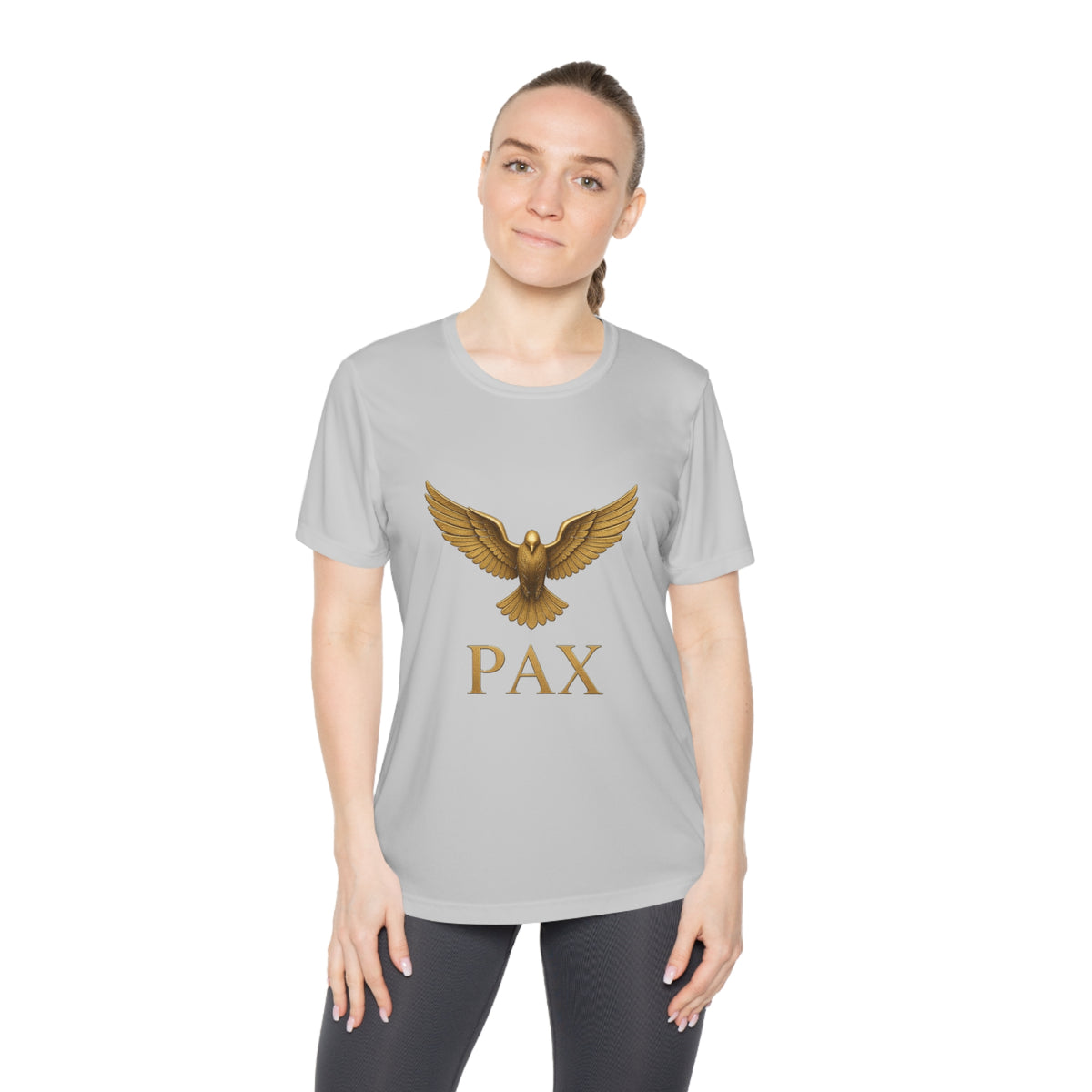 I AM Jesus Fish – Pax Dove Chest Women's Dry-Fit Performance Tee