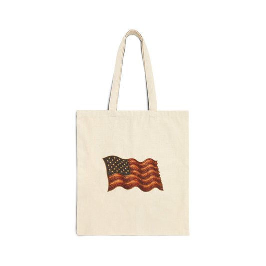 Bacon Flag Canvas Tote Bag