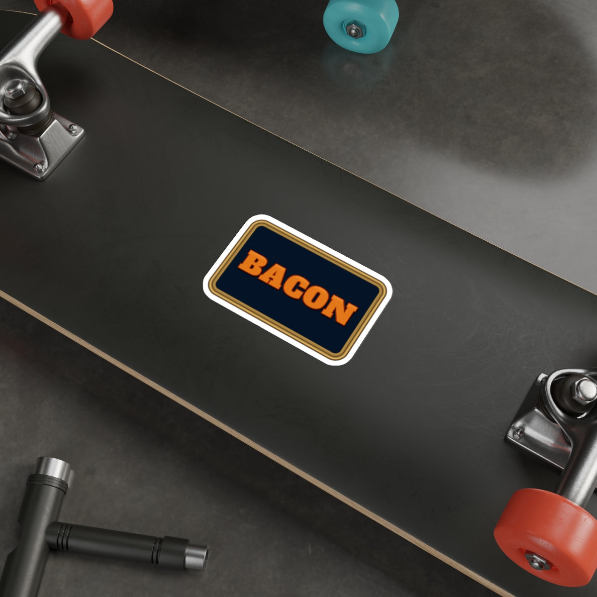 BACON Orange Block Die-Cut Sticker