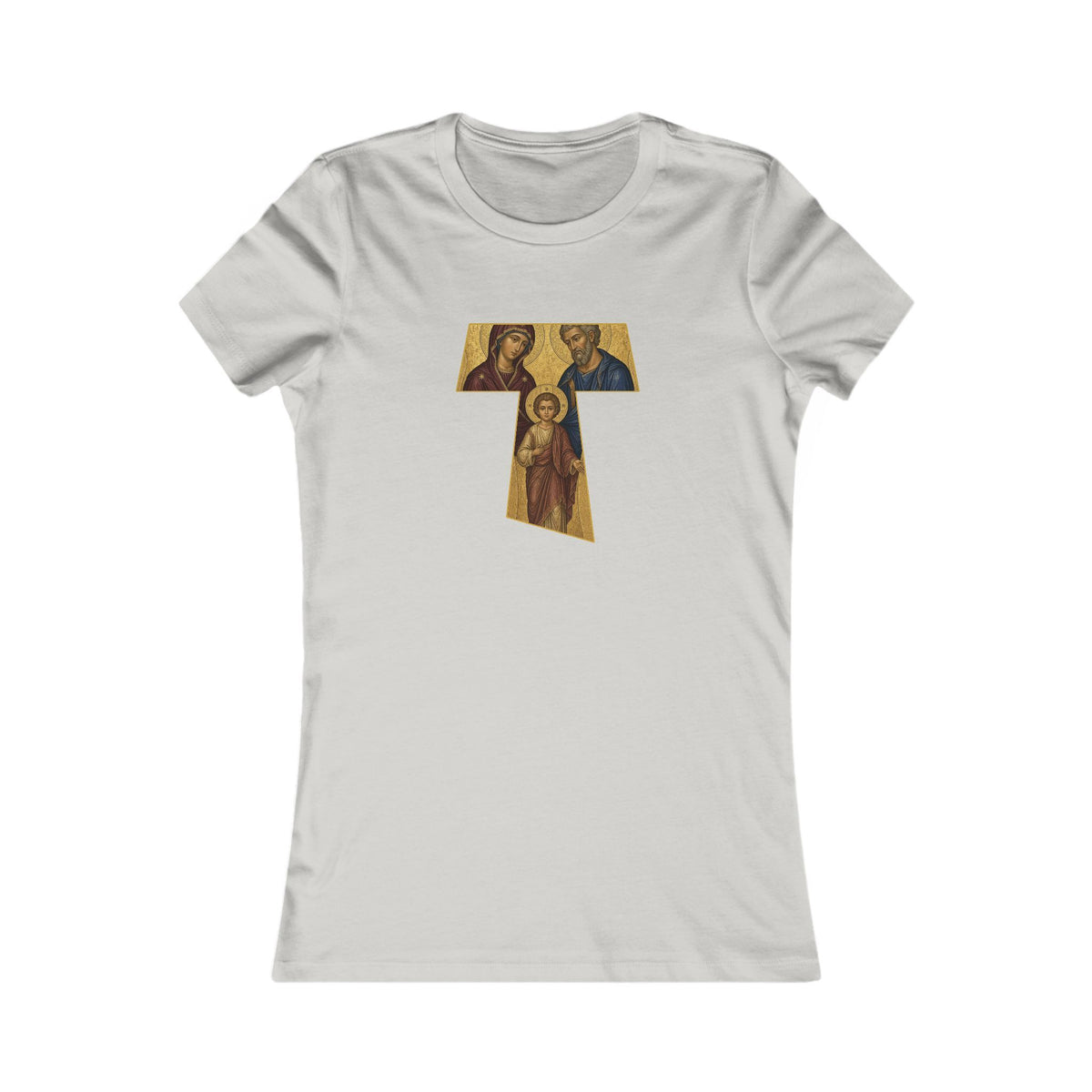 Holy Family Tau Cross – I AM Back Women's Slim Fit Tee