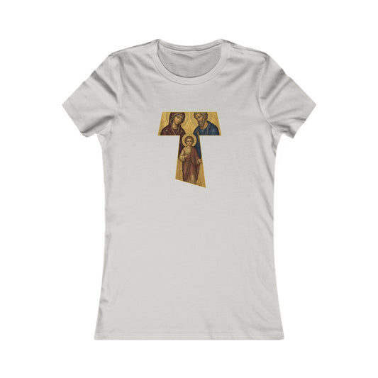 Holy Family Tau Cross – I AM Back Women's Slim Fit Tee