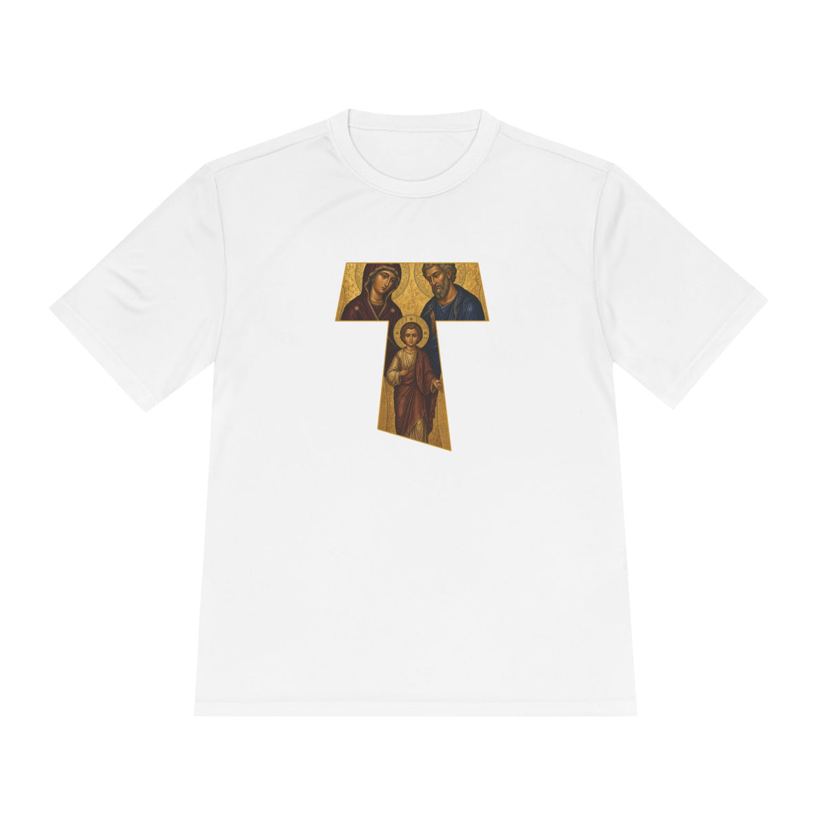 Holy Family Tau Cross – I AM Back Men's Dry-Fit Performance Tee
