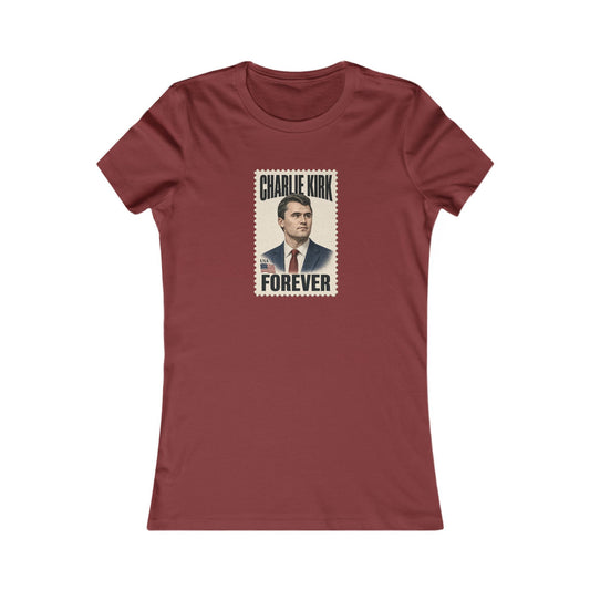 Charlie Kirk Forever Stamp Women's Slim Fit Tee