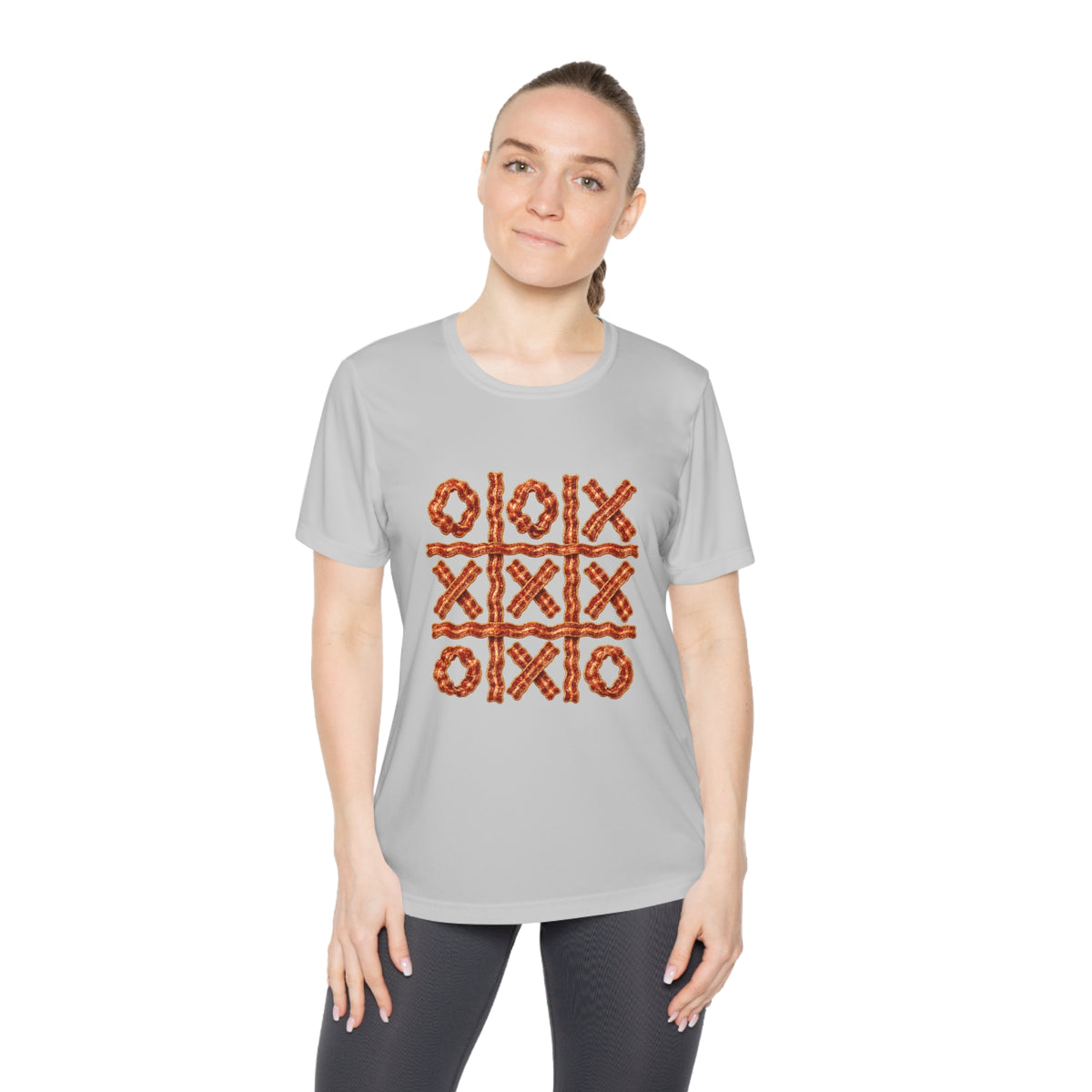 Bacon Tic-Tac-Toe Women's Dry-Fit Performance Tee