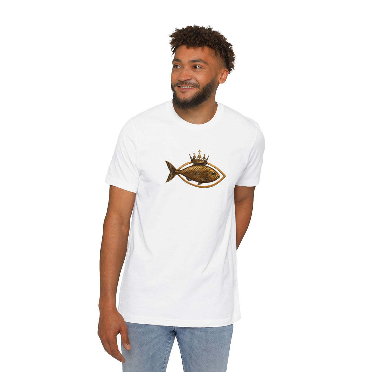 Crowned Ichthys Jesus Fish Lightweight Tee