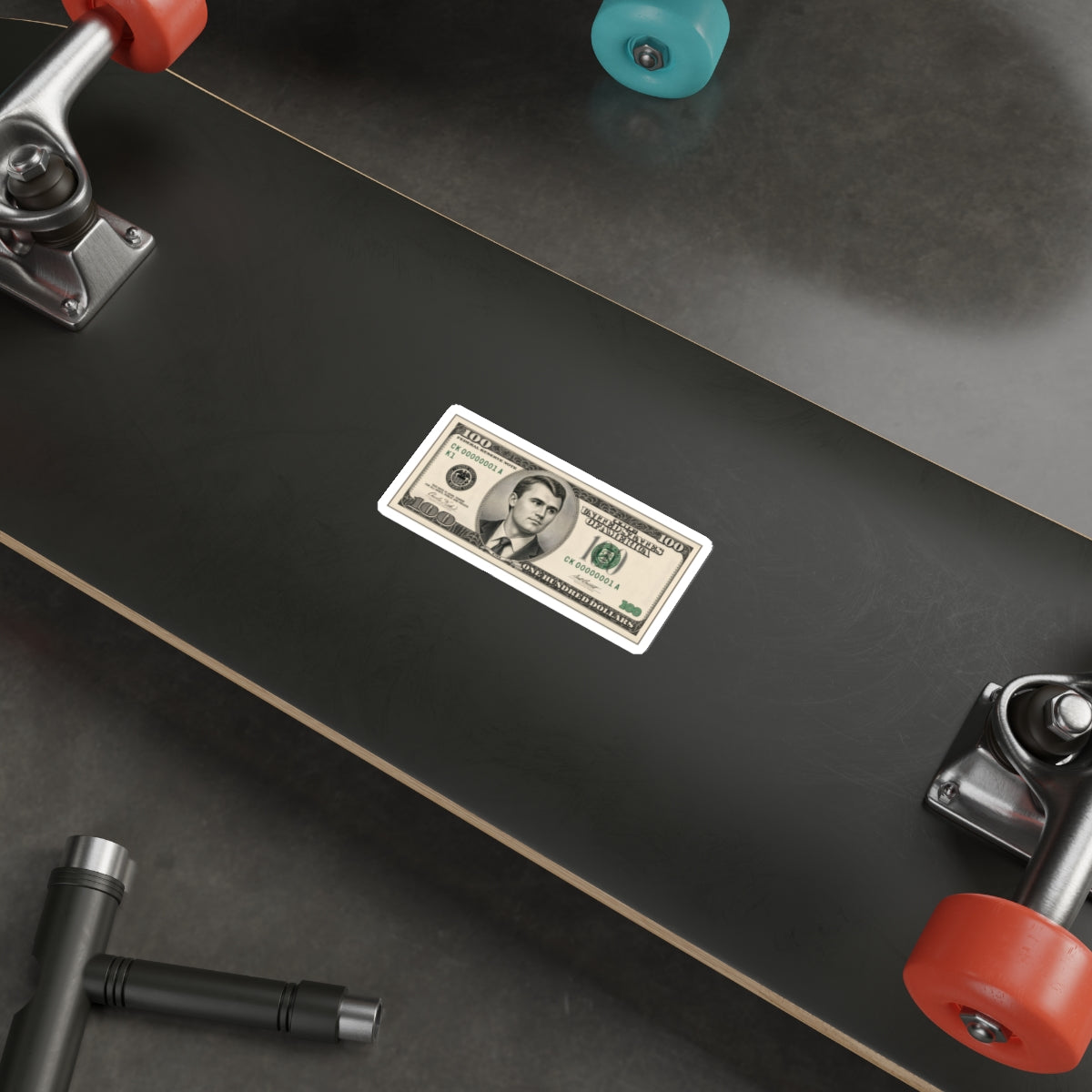 Charlie Kirk $100 Bill Die-Cut Sticker