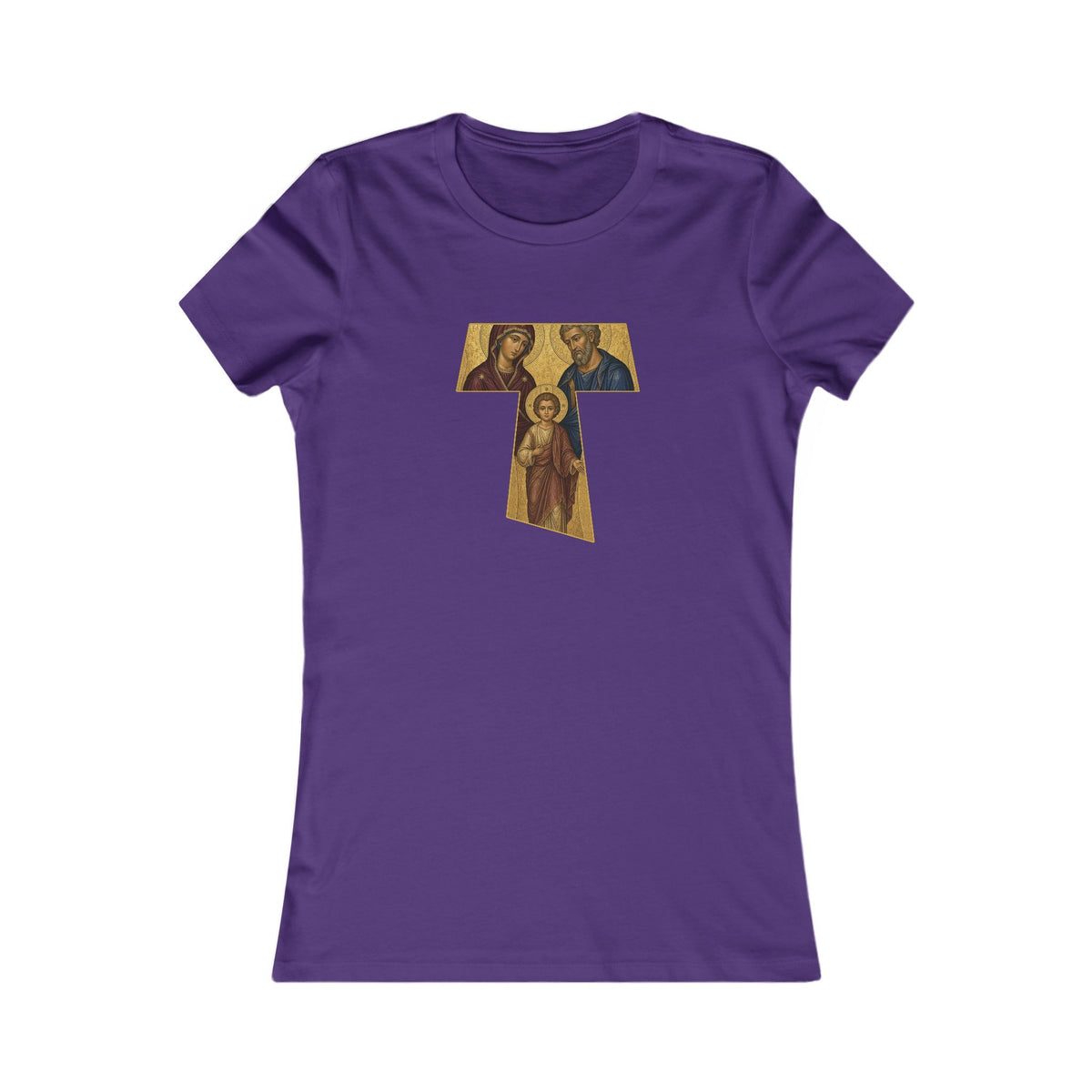 Holy Family Tau Cross – I AM Back Women's Slim Fit Tee