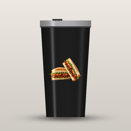 BLT Bacon Sandwich black 20oz insulated tumbler