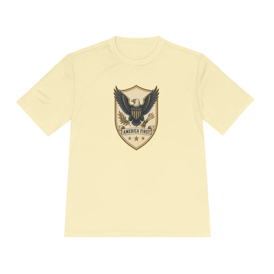 America First Badge Men's Dry-Fit Performance Tee
