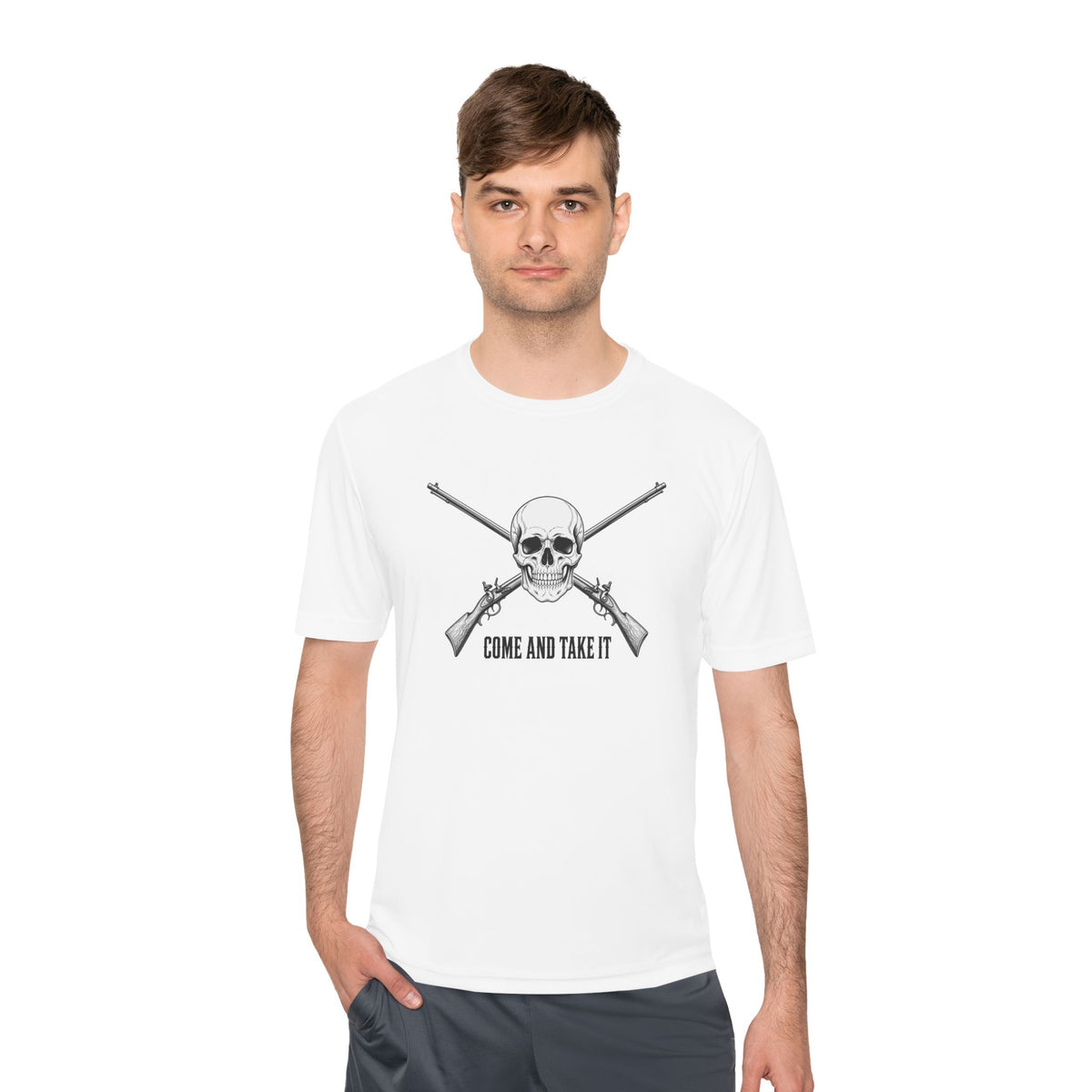 Come and Take It Jolly Roger Men's Dry-Fit Performance Tee