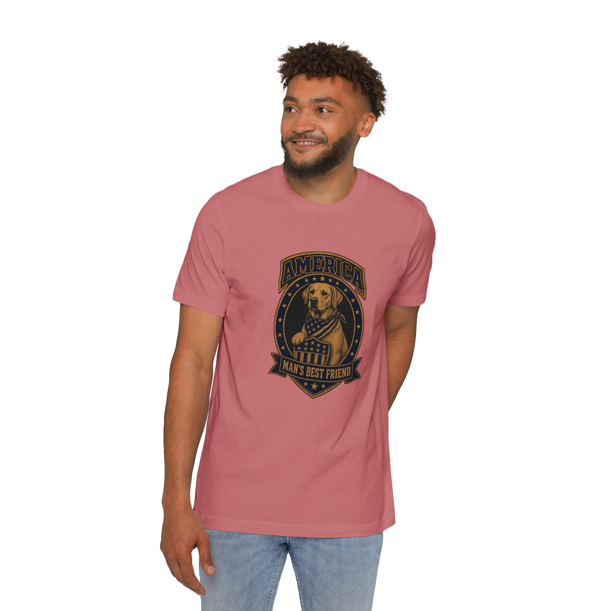 America Man's Best Friend Badge Lightweight Tee