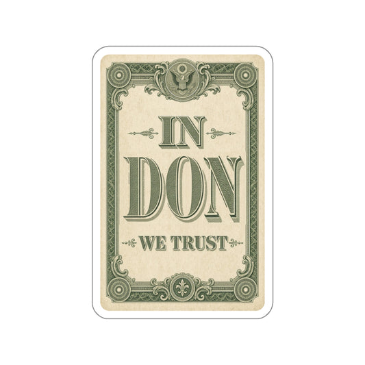 In Don We Trust Card Die-Cut Sticker