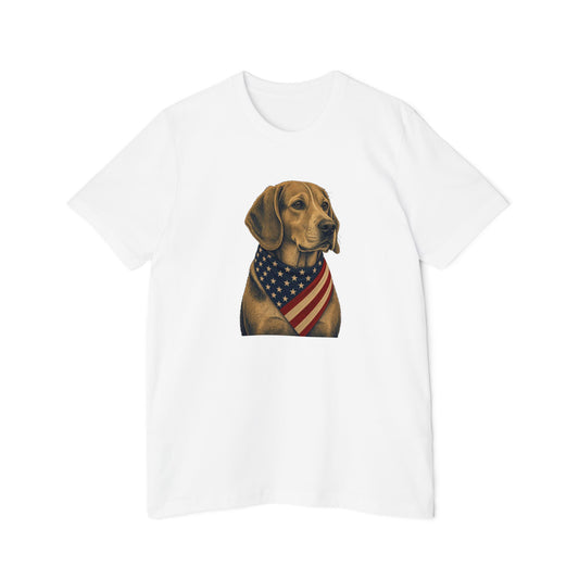 Patriotic Beagle American Flag Bandana Lightweight Tee