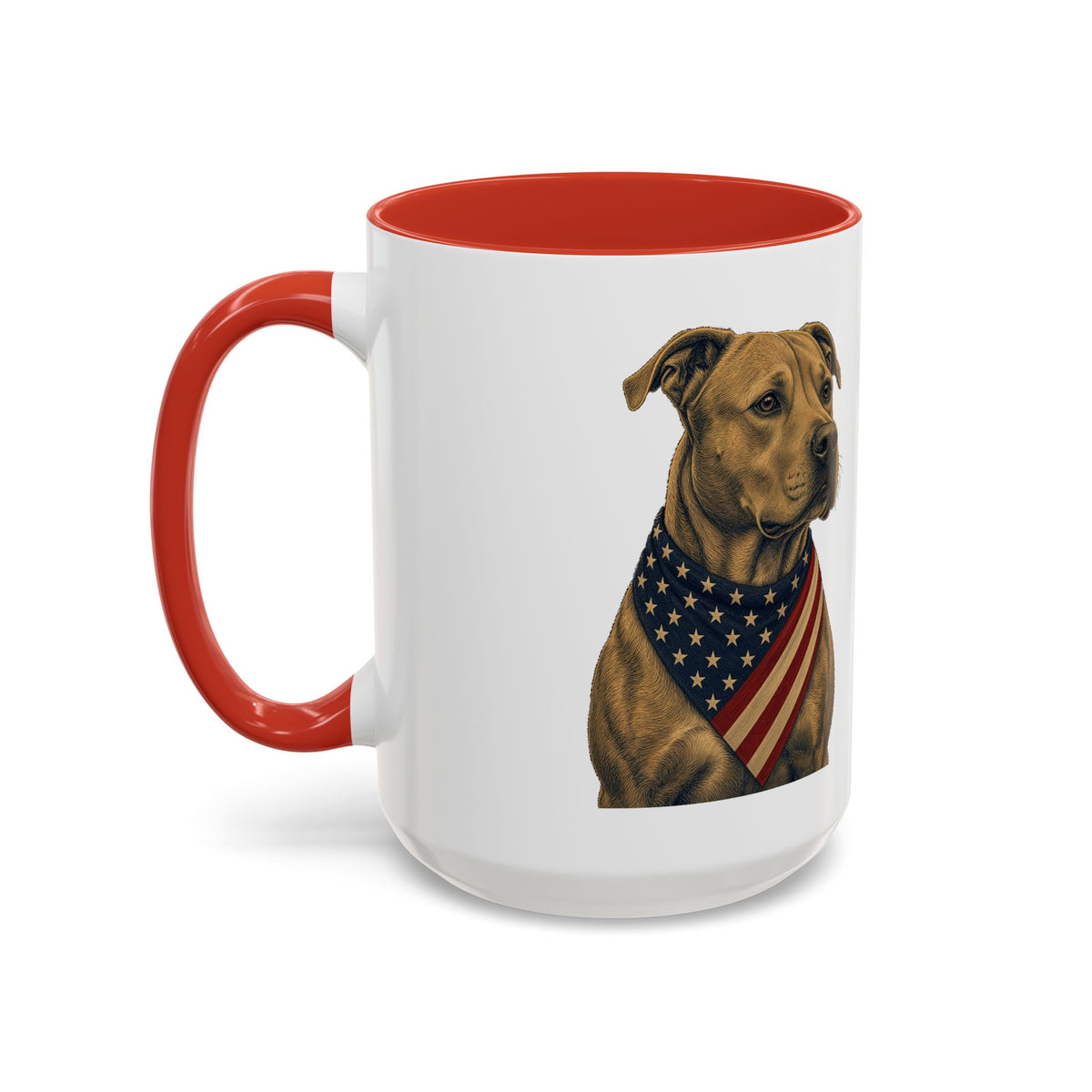 Patriotic Pit Bull Accent Mug