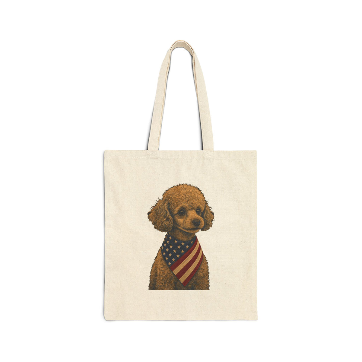 Toy Poodle Patriotic Pup Canvas Tote Bag