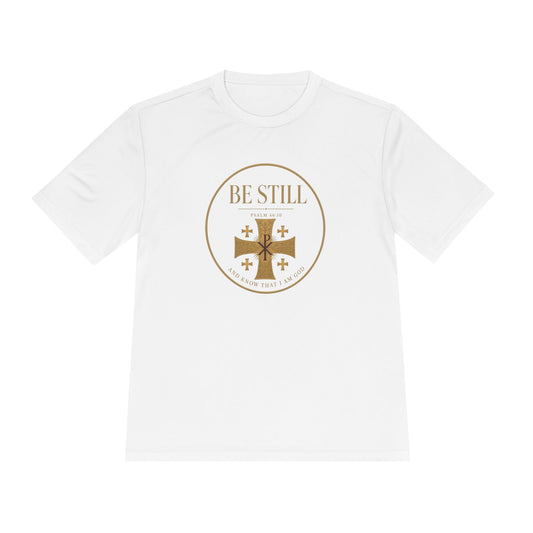 Be Still Psalm 46:10 Men's Dry-Fit Performance Tee
