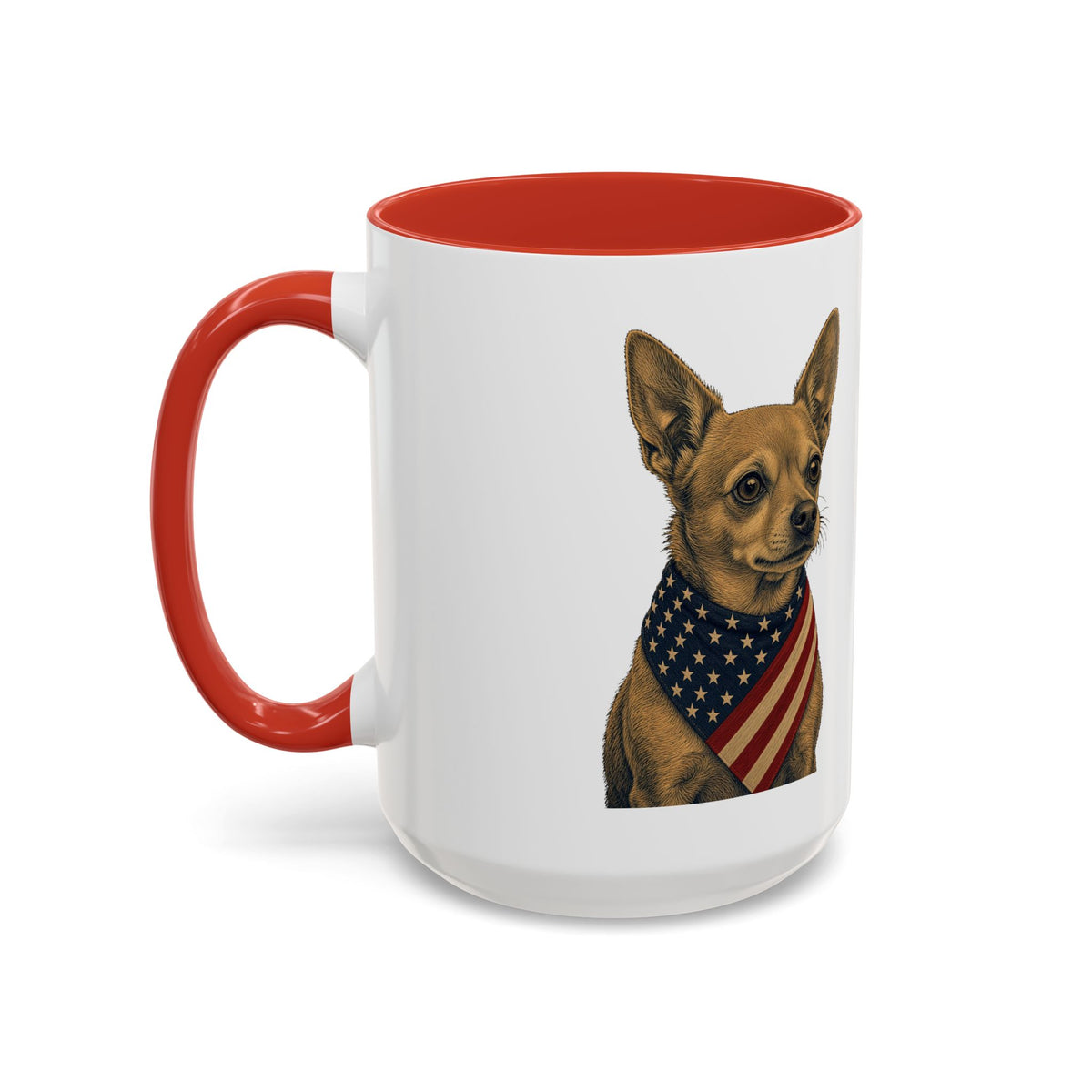 Patriotic Chihuahua Accent Mug