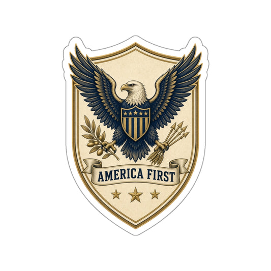 America First Badge Die-Cut Sticker