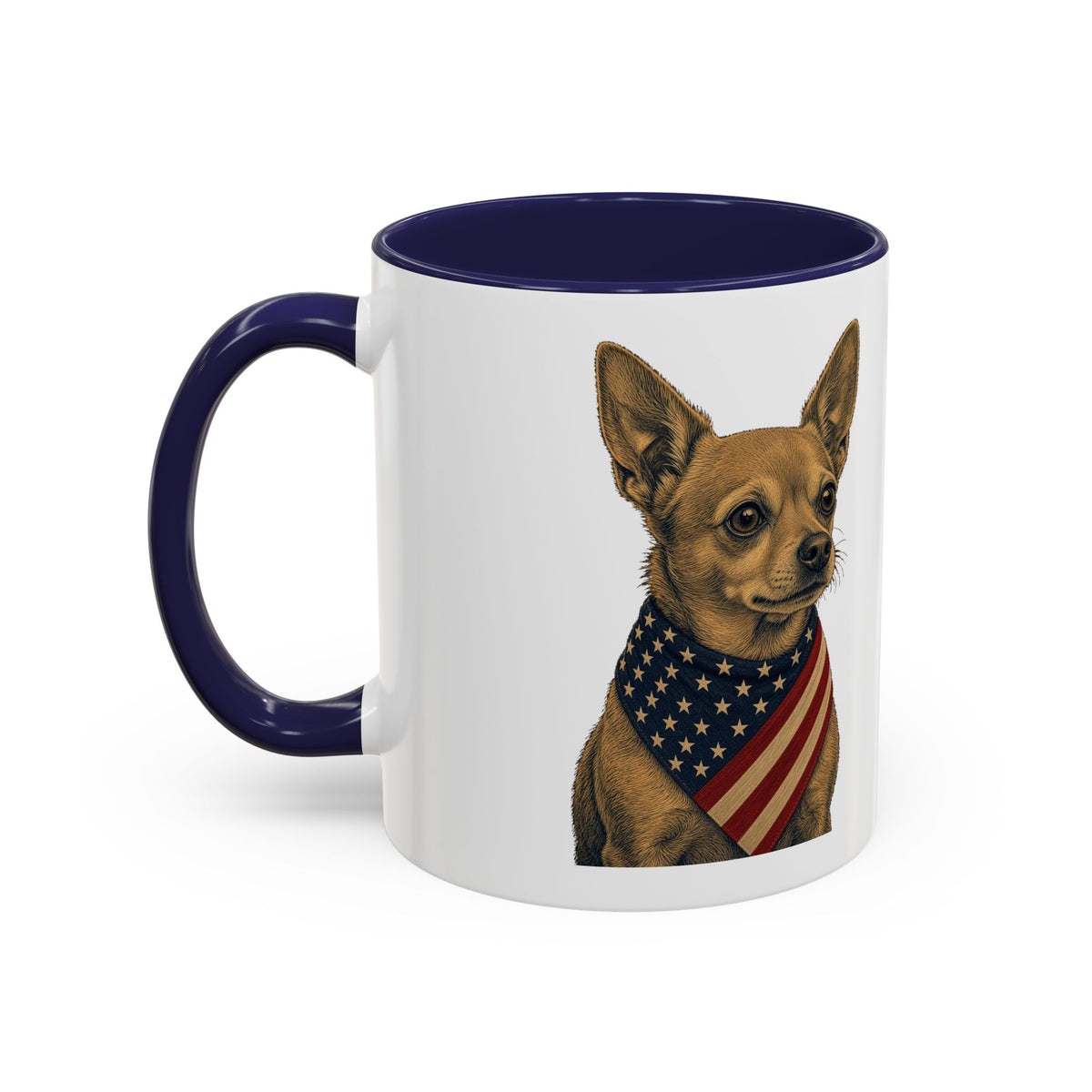 Patriotic Chihuahua Accent Mug