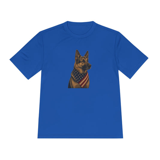 Patriotic German Shepherd American Flag Bandana Men's Dry-Fit Performance Tee