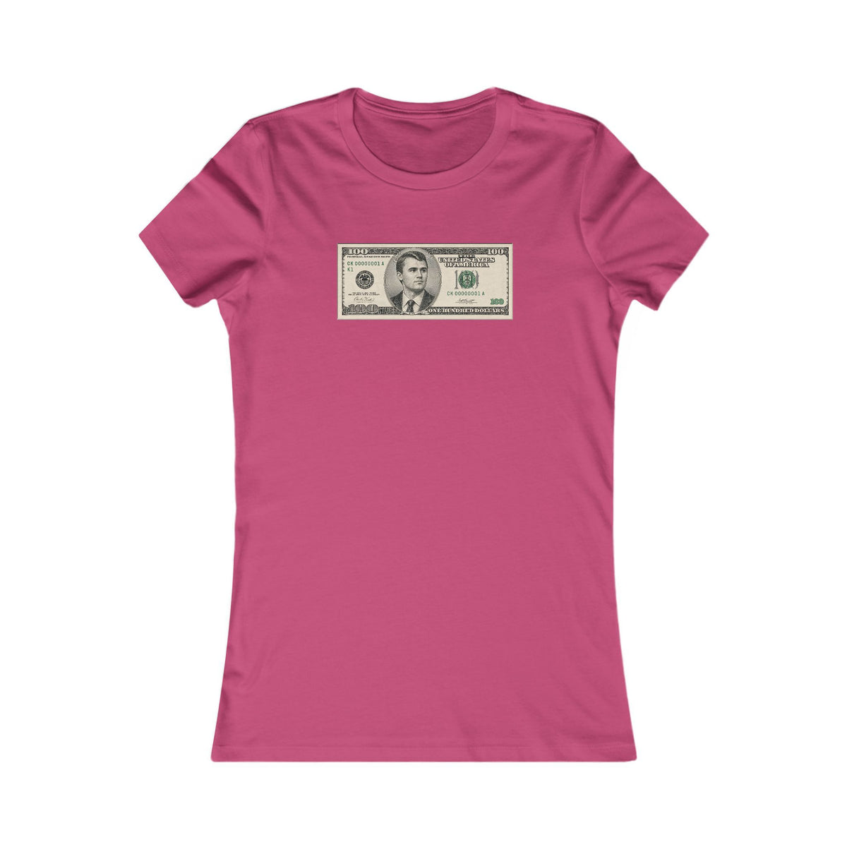 Charlie Kirk $100 Bill Women's Slim Fit Tee