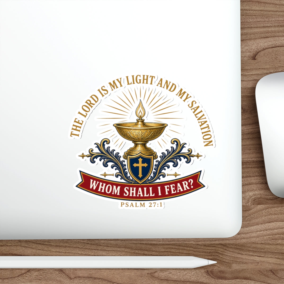 Light & Salvation Psalm 27:1 Die-Cut Sticker