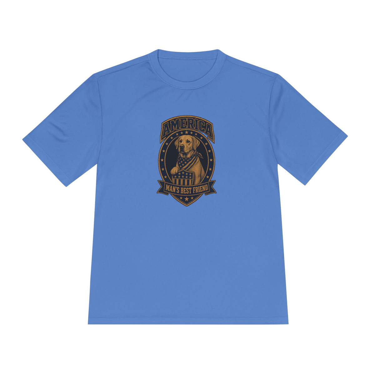 America Man's Best Friend Badge Men's Dry-Fit Performance Tee