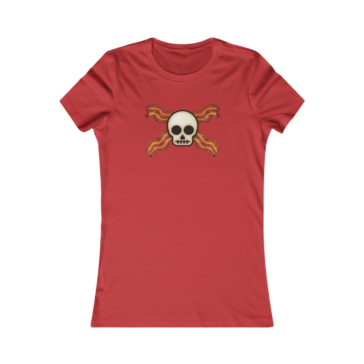 Bacon Jolly Roger Women's Slim Fit Tee