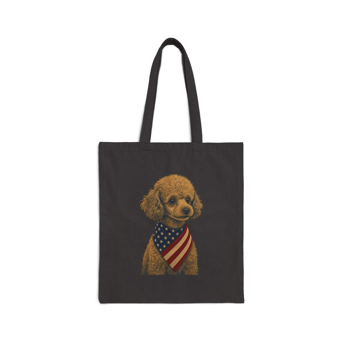Toy Poodle Patriotic Pup Canvas Tote Bag