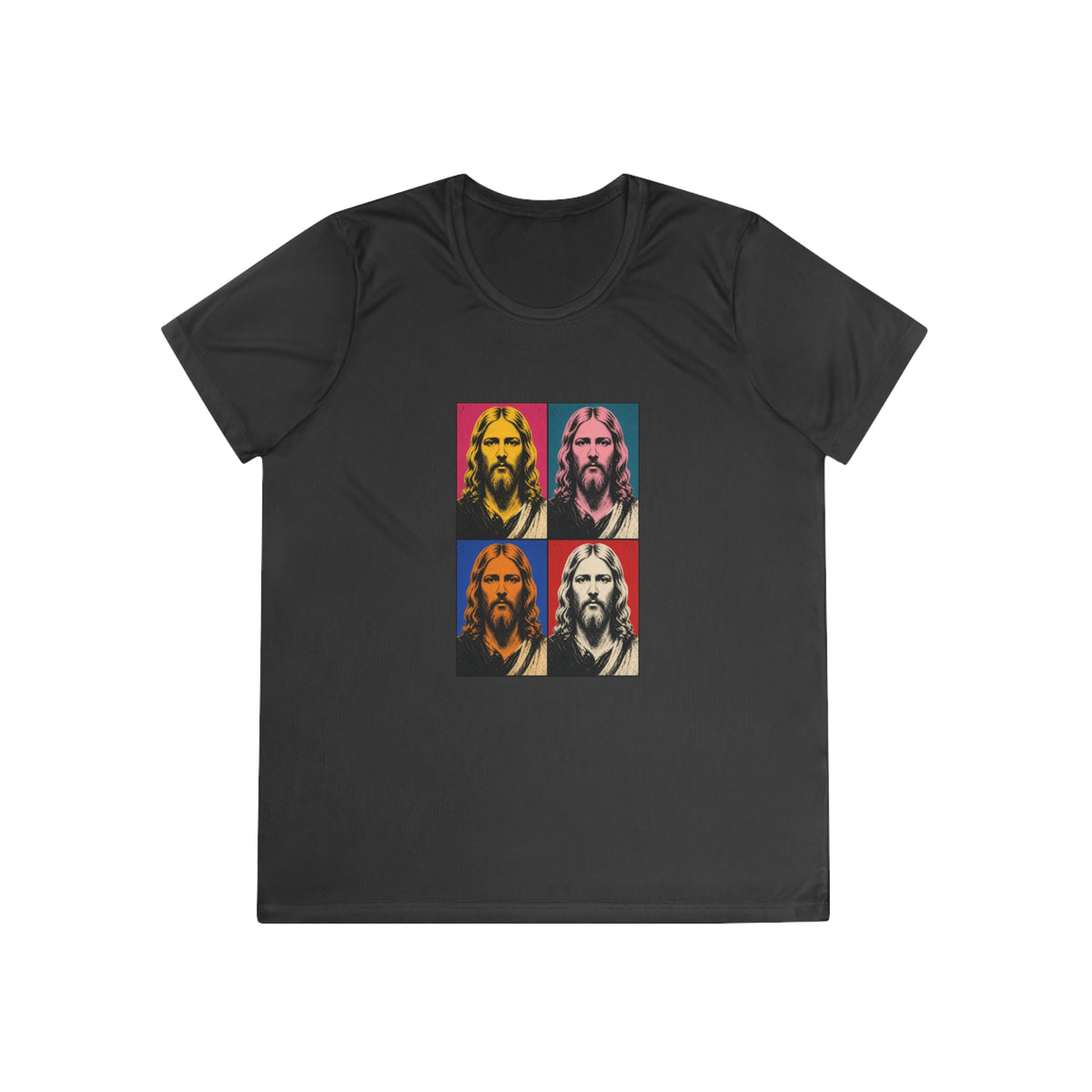 Jesus Pop Art Grid Women's Dry-Fit Performance Tee