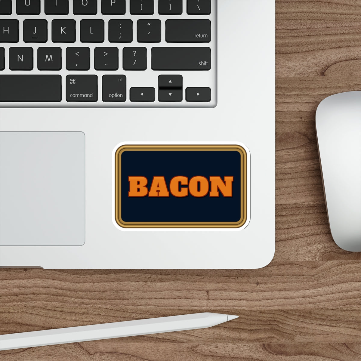 BACON Orange Block Die-Cut Sticker