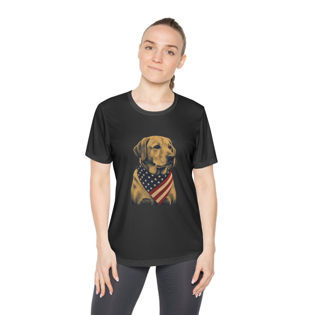 Patriotic Lab American Flag Bandana Women's Dry-Fit Performance Tee