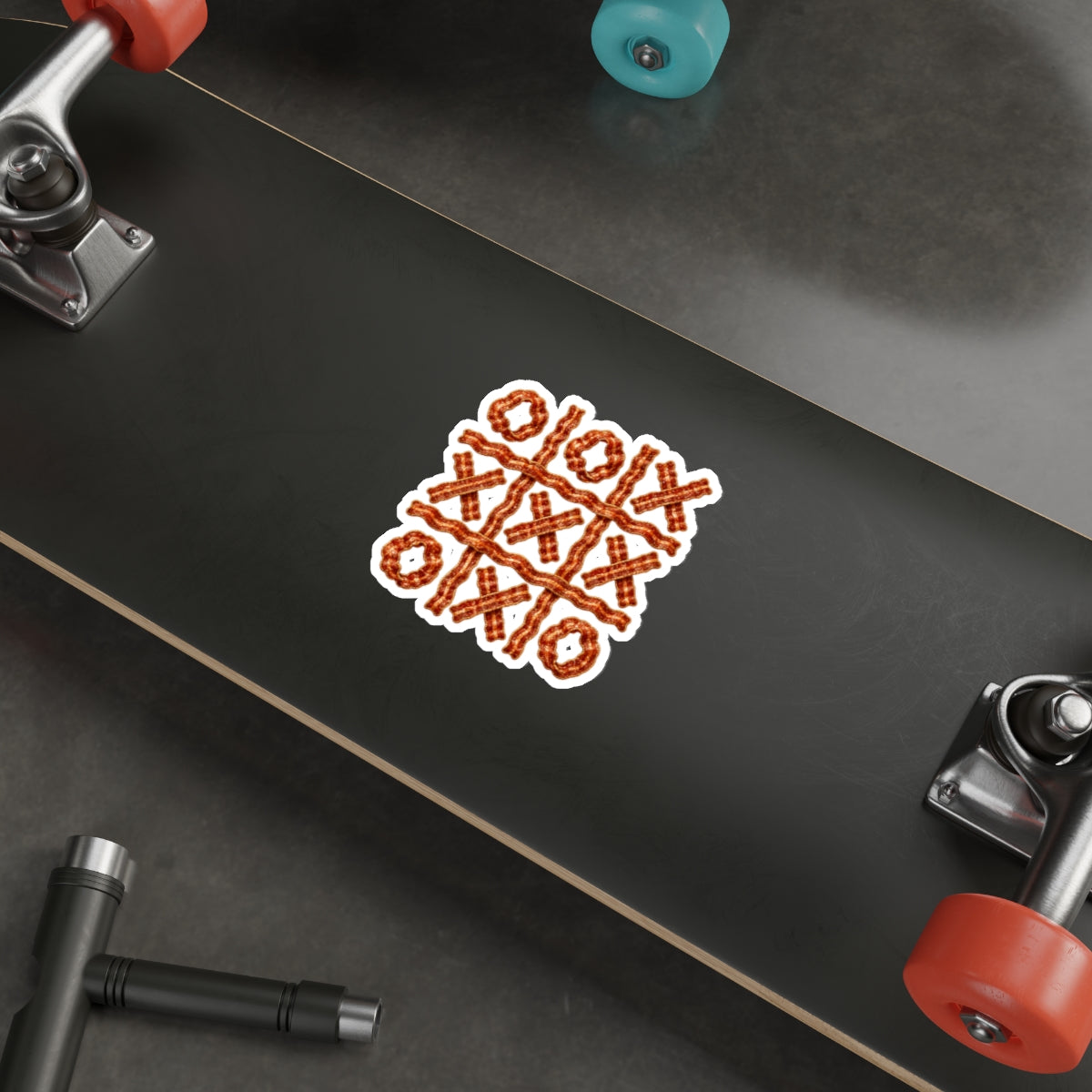 Bacon Tic-Tac-Toe Die-Cut Sticker