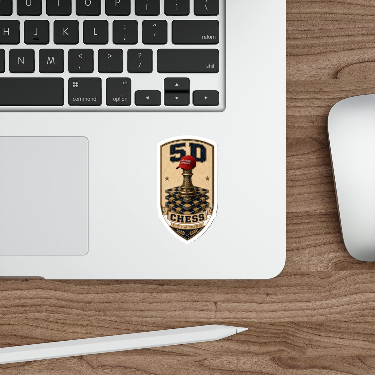 5D Chess Badge Die-Cut Sticker