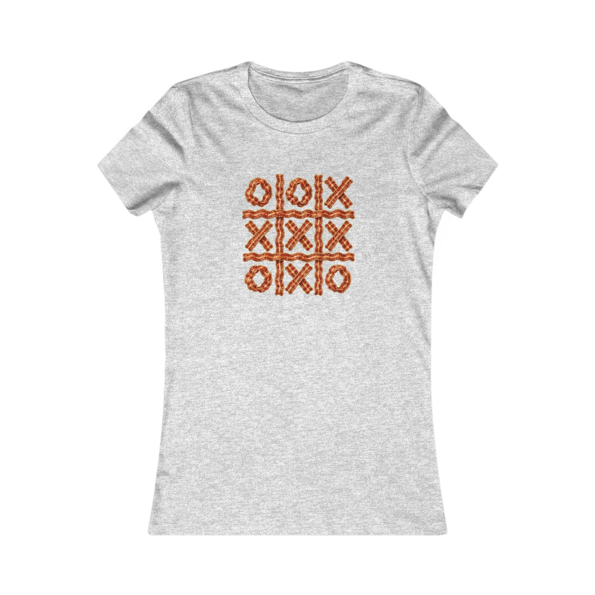 Bacon Tic-Tac-Toe Women's Slim Fit Tee