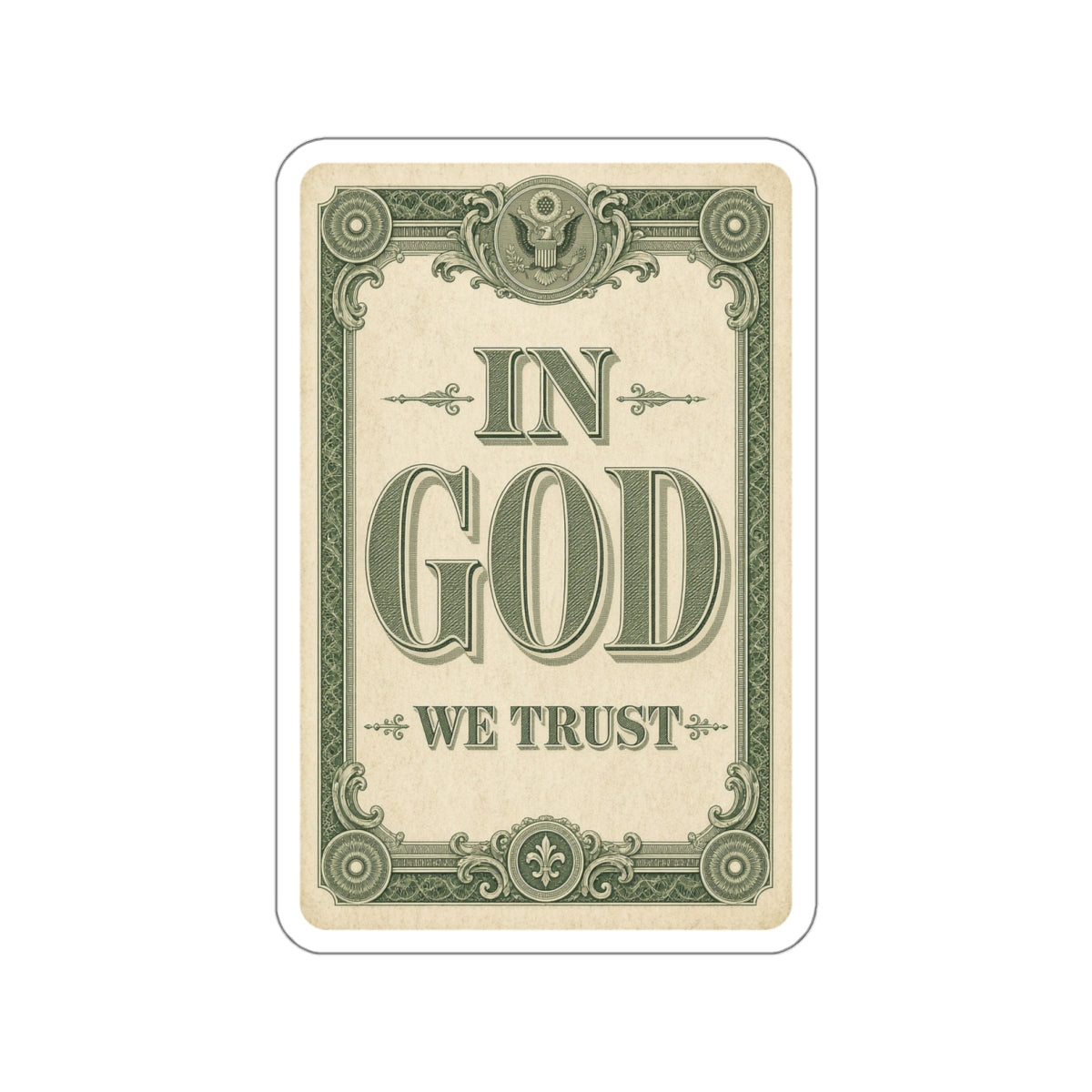 In God We Trust Card Die-Cut Sticker