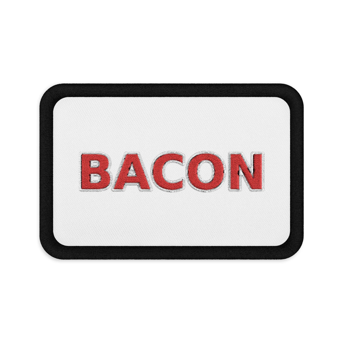BACON Word Embroidered Velcro Patch