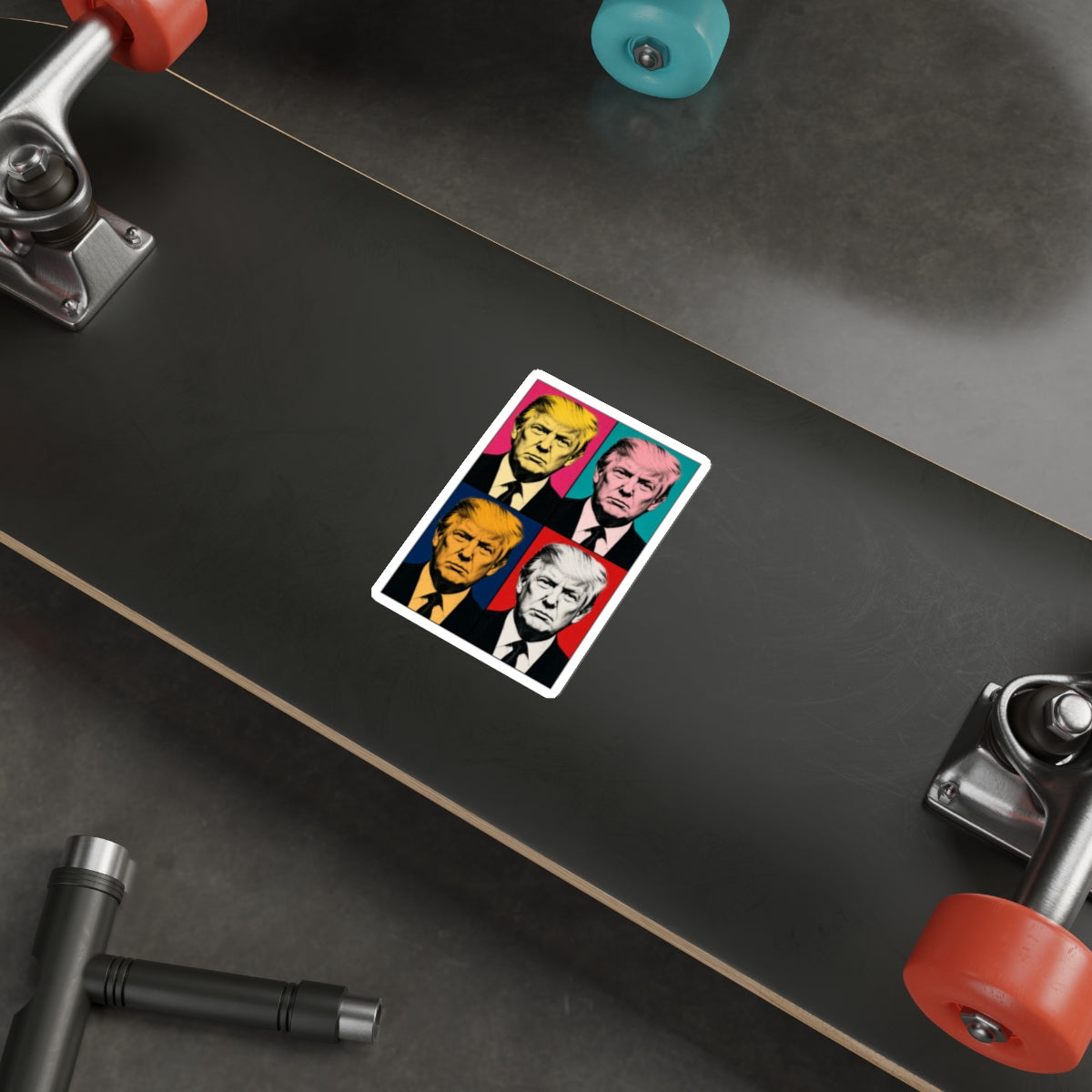 Trump Pop Art Grid Die-Cut Sticker