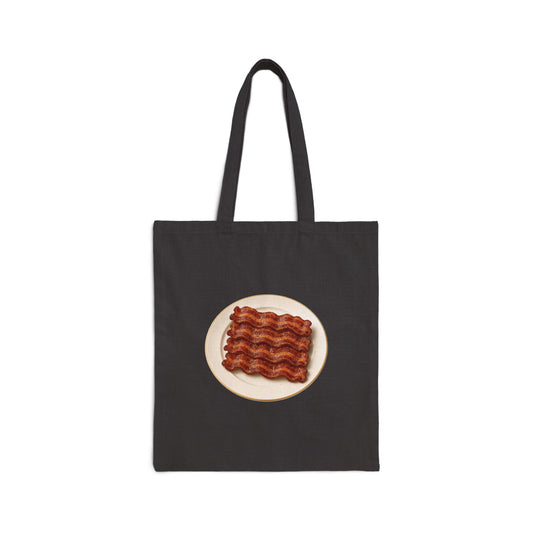 Bacon Stack Plate Canvas Tote Bag